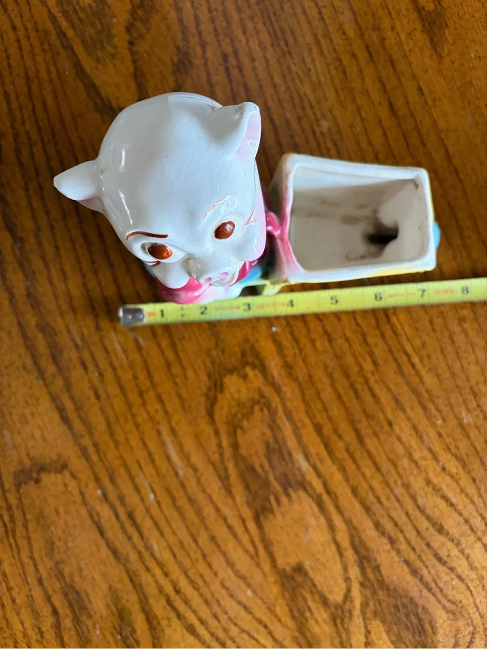 Vintage Pig Pushing Wheelbarrow Planter